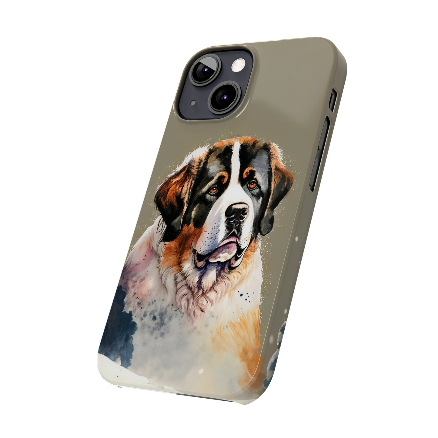Saintly Companionship: Jimmy Reefs Slim St. Bernard Edition Slim Phone Cases