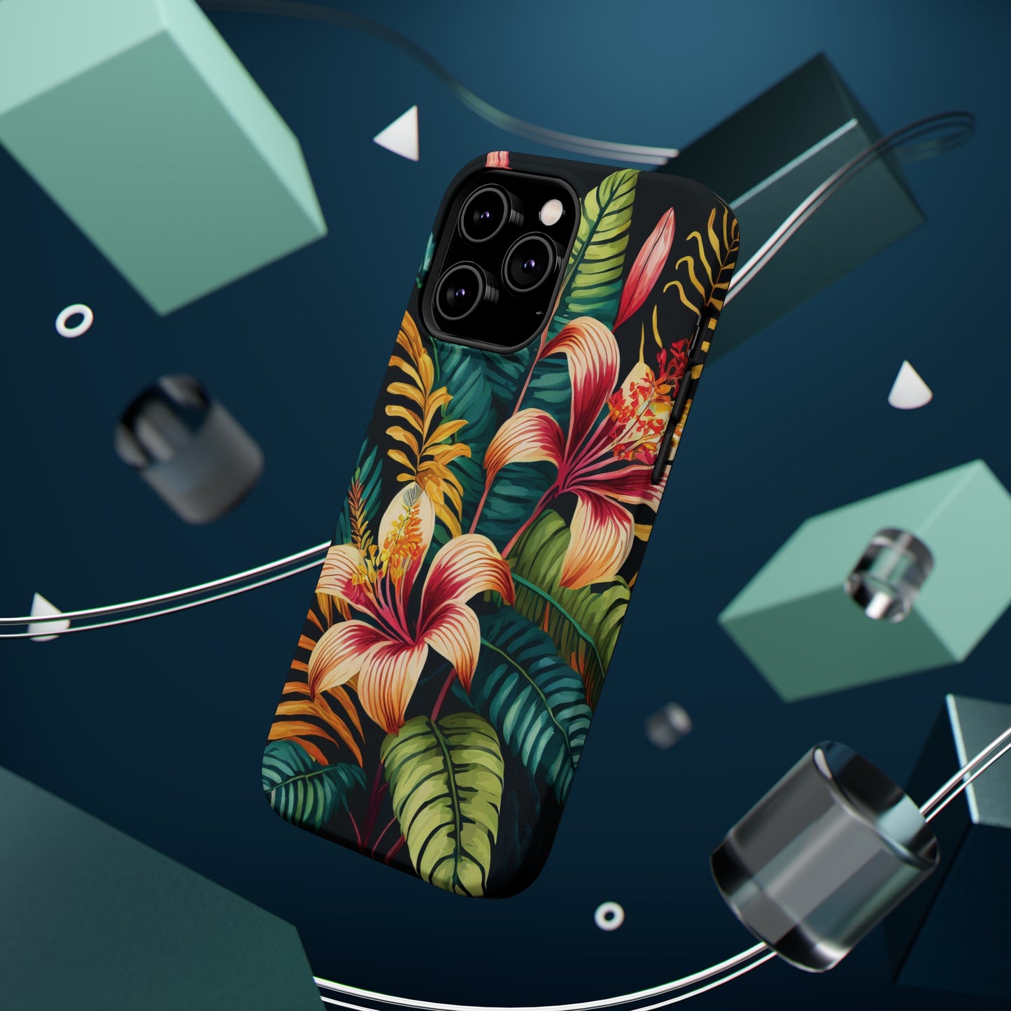Tropical Bloom Elegance: Jimmy Reefs Floral Fantasy MagSafe Tough Cases