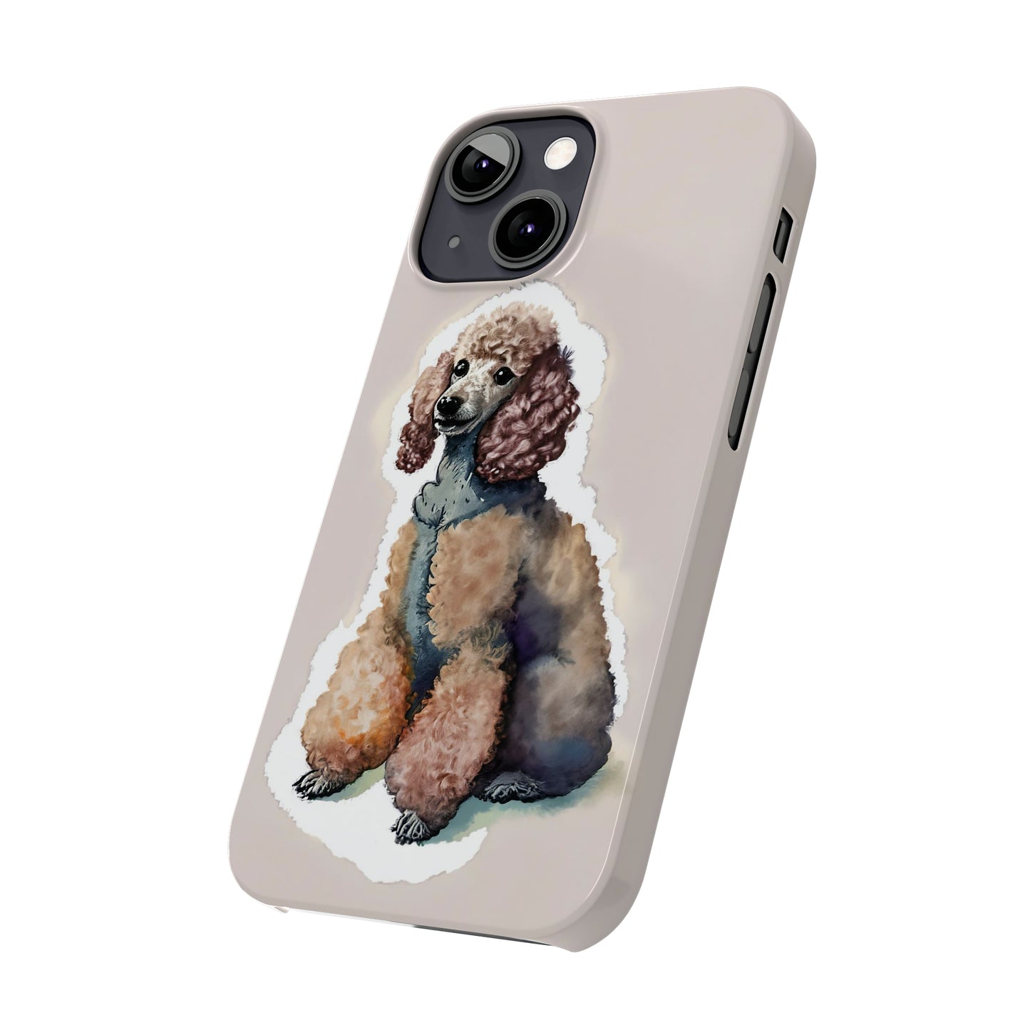 Poodle Chic: Elegant Guardian Slim Phone Cases
