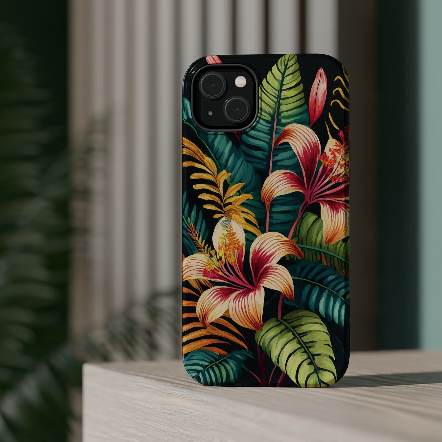 Tropical Bloom Elegance: Jimmy Reefs Floral Fantasy MagSafe Tough Cases