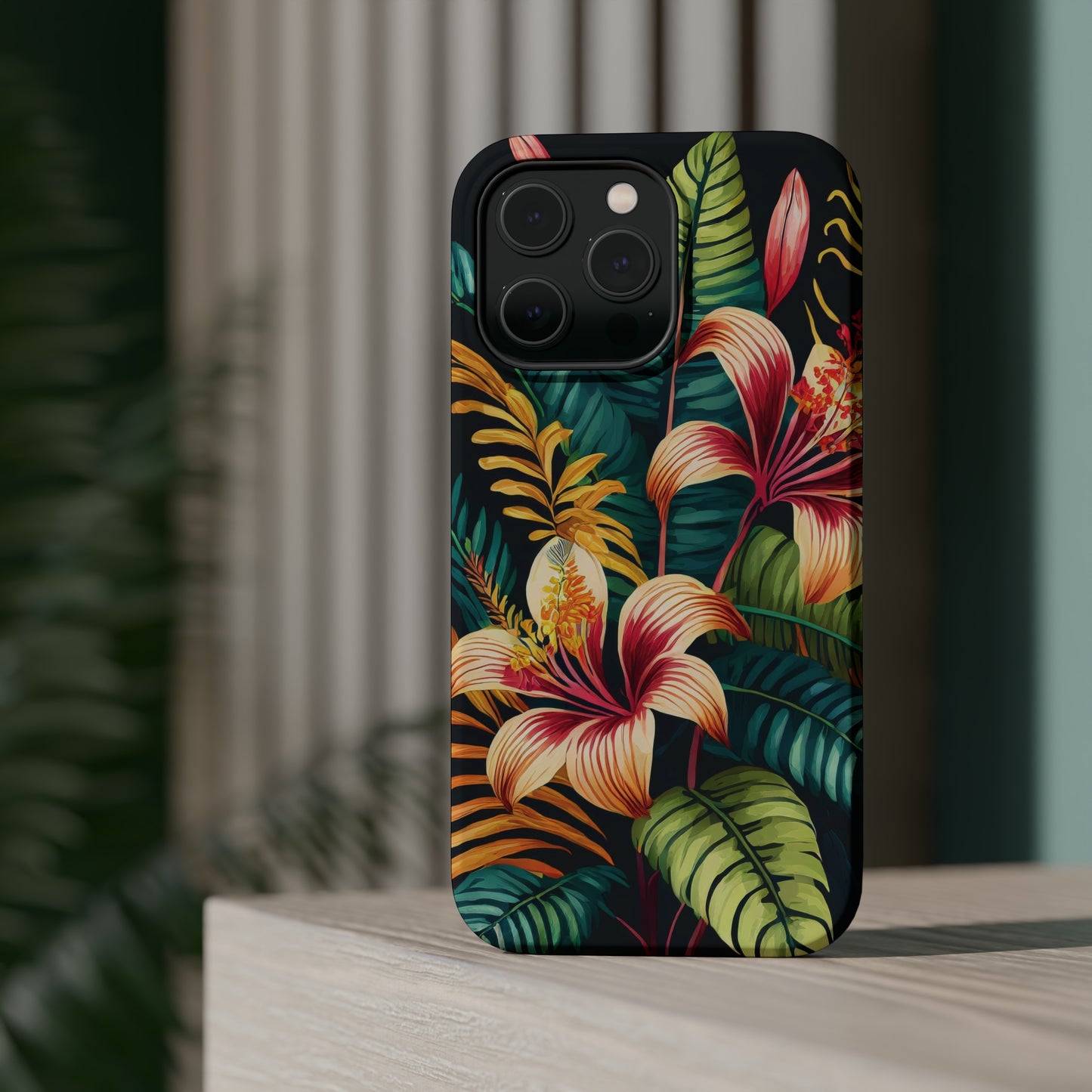 Tropical Bloom Elegance: Jimmy Reefs Floral Fantasy MagSafe Tough Cases