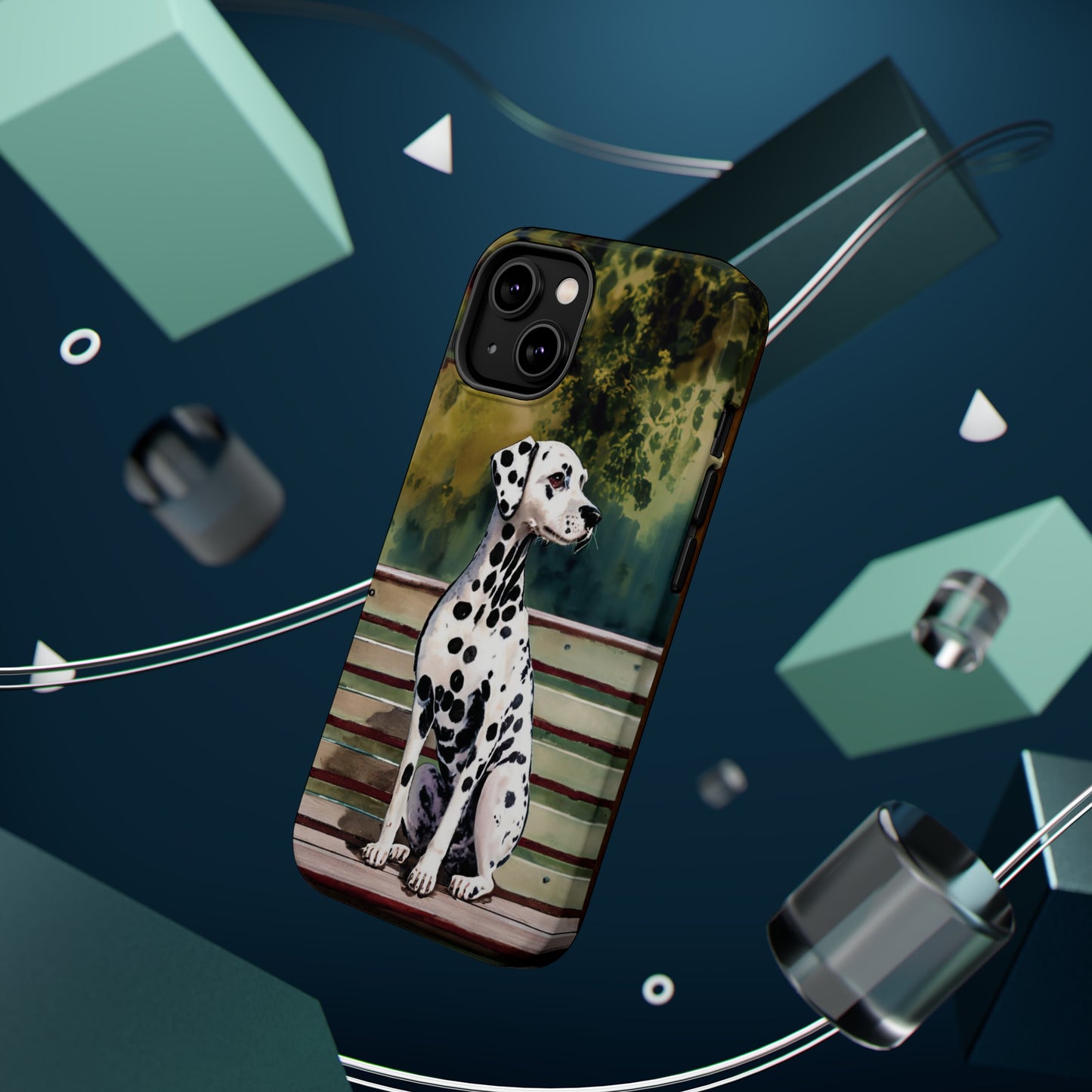 Dalmatian Elegance: Jimmy Reefs Spotted Majesty Phone Case