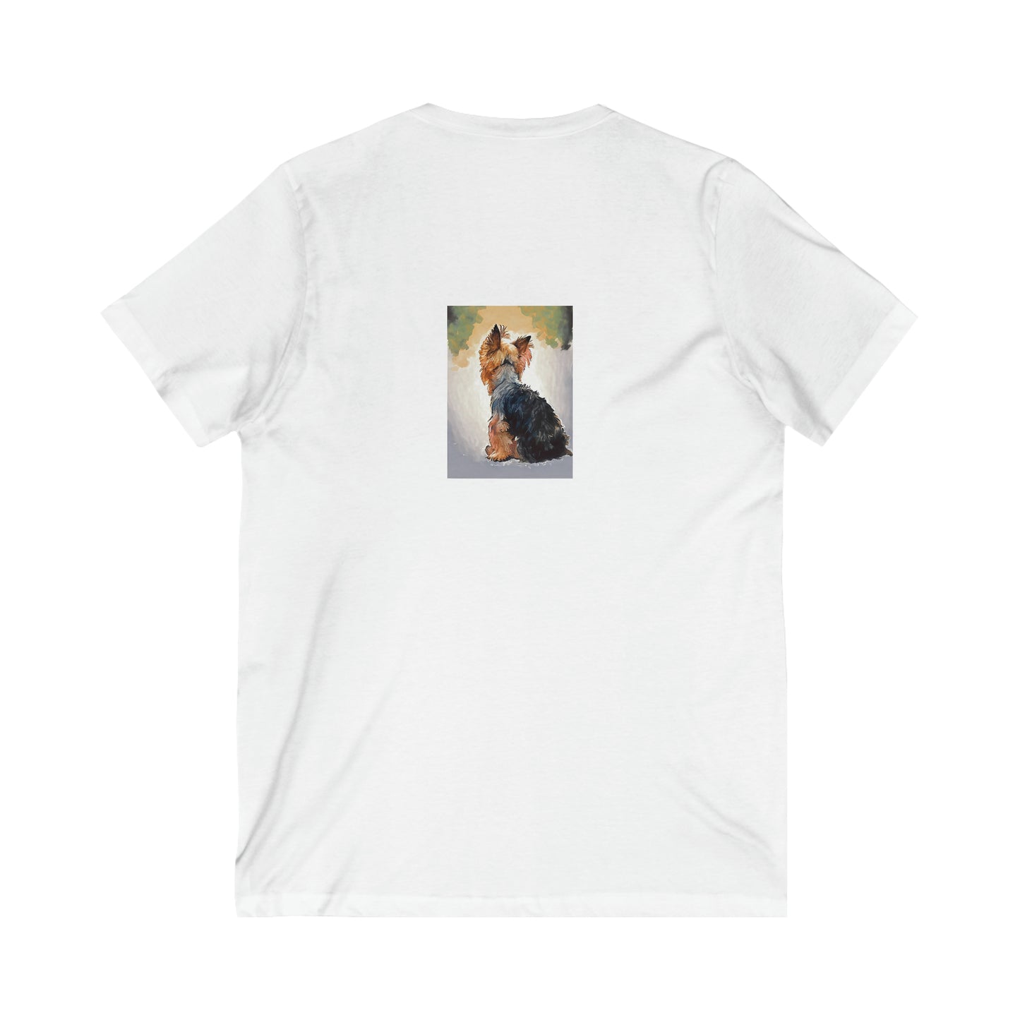 Corgi Duo Delight: Front & Back Canine Companion Short Sleeve V-Neck Tee