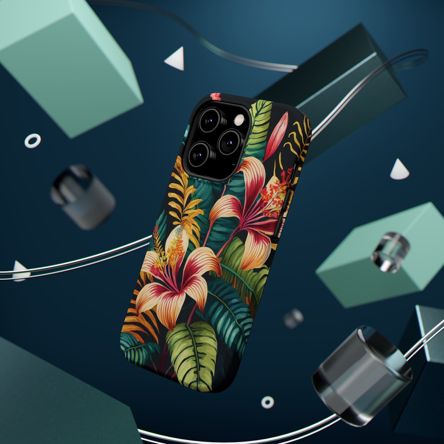 Tropical Bloom Elegance: Jimmy Reefs Floral Fantasy MagSafe Tough Cases