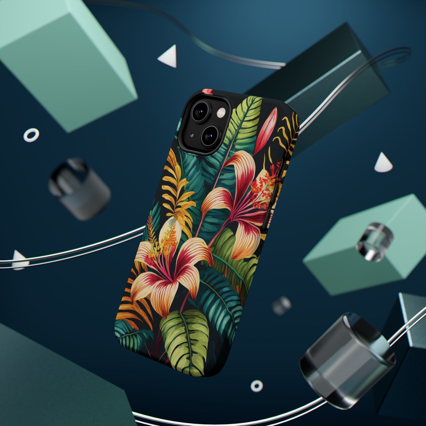 Tropical Bloom Elegance: Jimmy Reefs Floral Fantasy MagSafe Tough Cases
