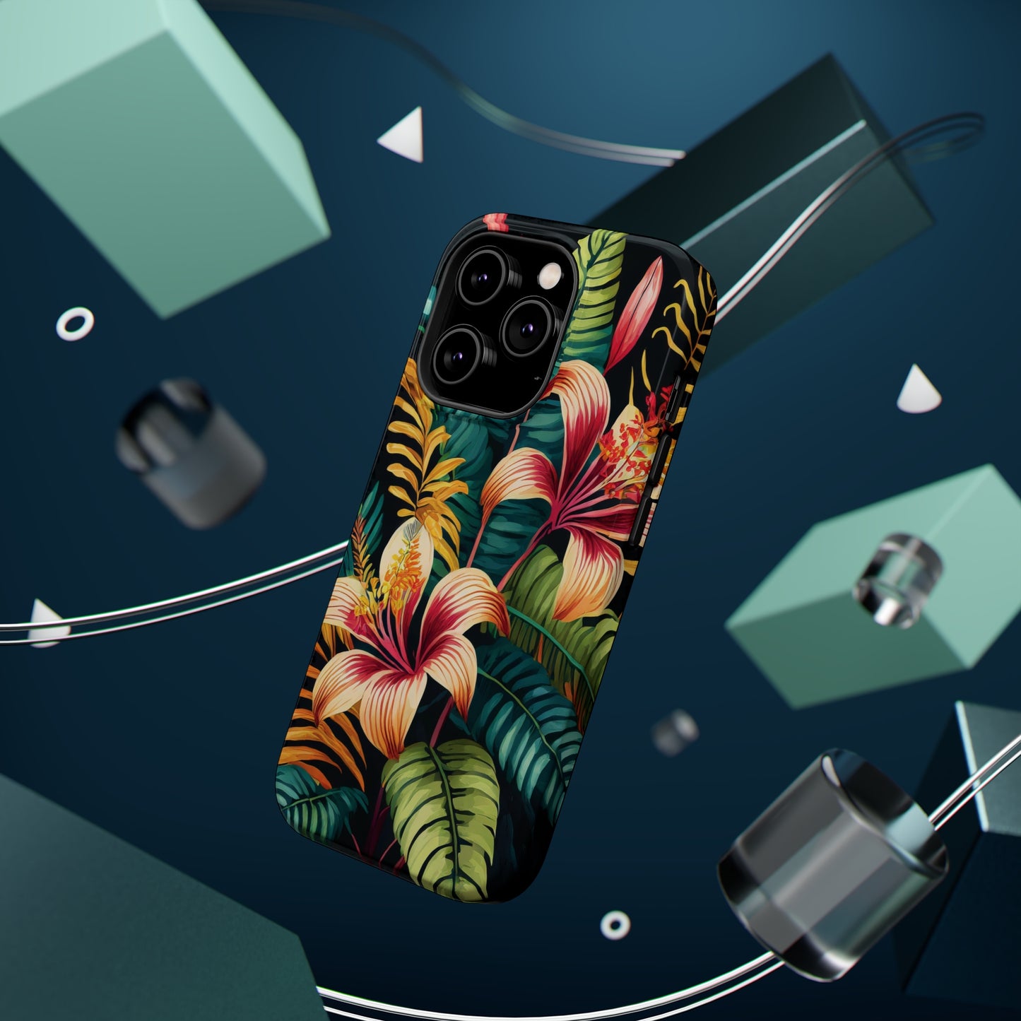 Tropical Bloom Elegance: Jimmy Reefs Floral Fantasy MagSafe Tough Cases