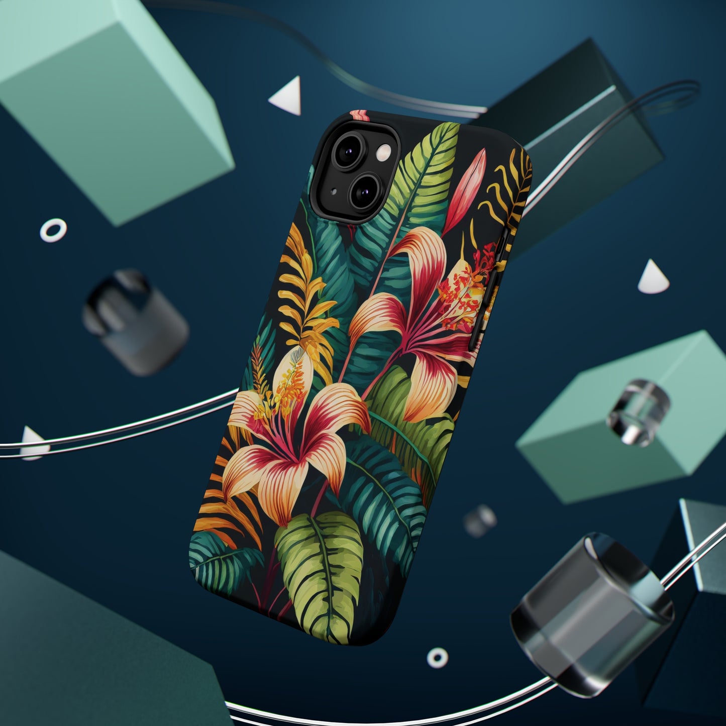 Tropical Bloom Elegance: Jimmy Reefs Floral Fantasy MagSafe Tough Cases
