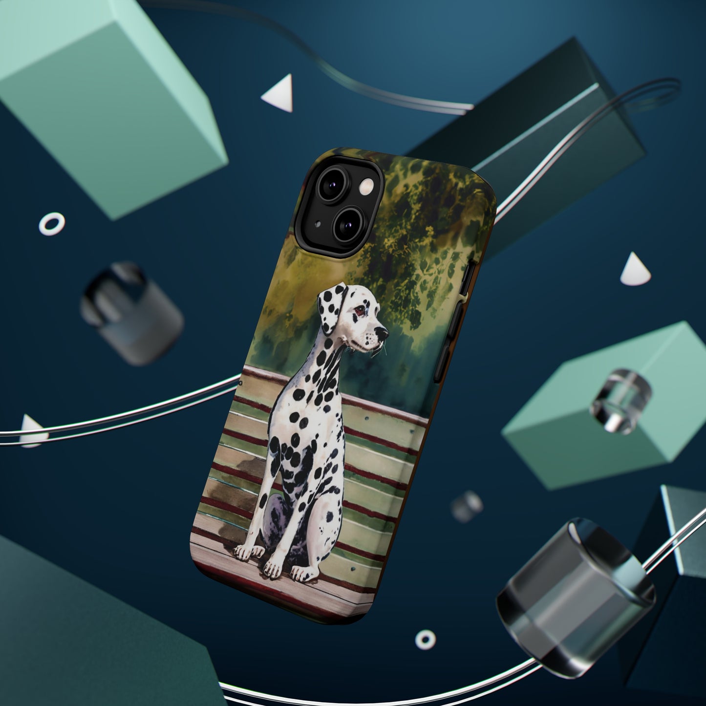 Dalmatian Elegance: Jimmy Reefs Spotted Majesty Phone Case