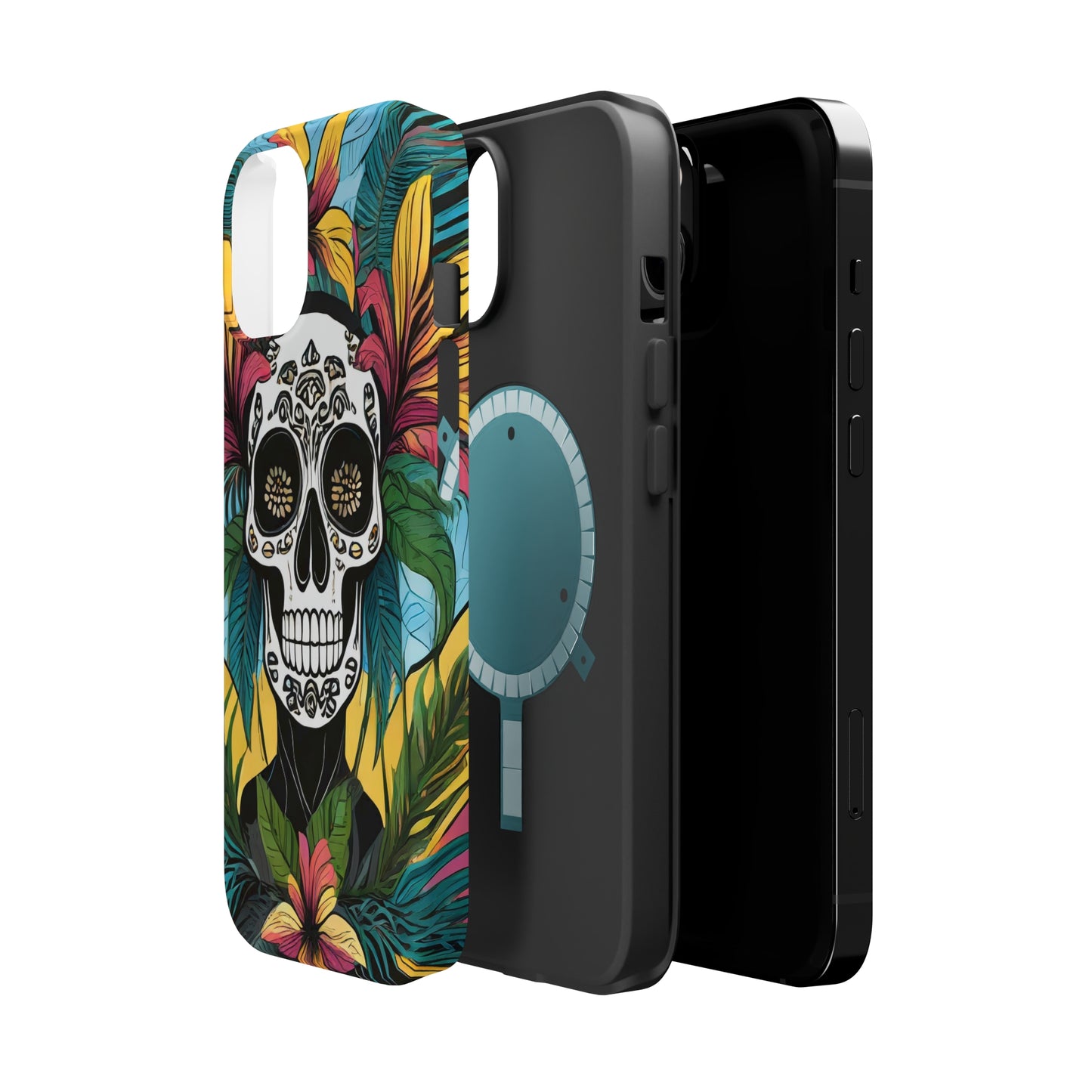 Tropical Rebellion: Jimmy Reefs Punk Floral Skull Phone Case