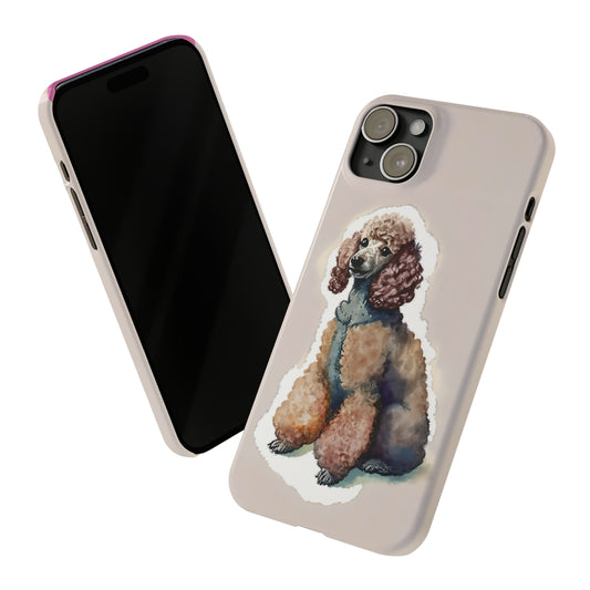 Poodle Chic: Elegant Guardian Slim Phone Cases