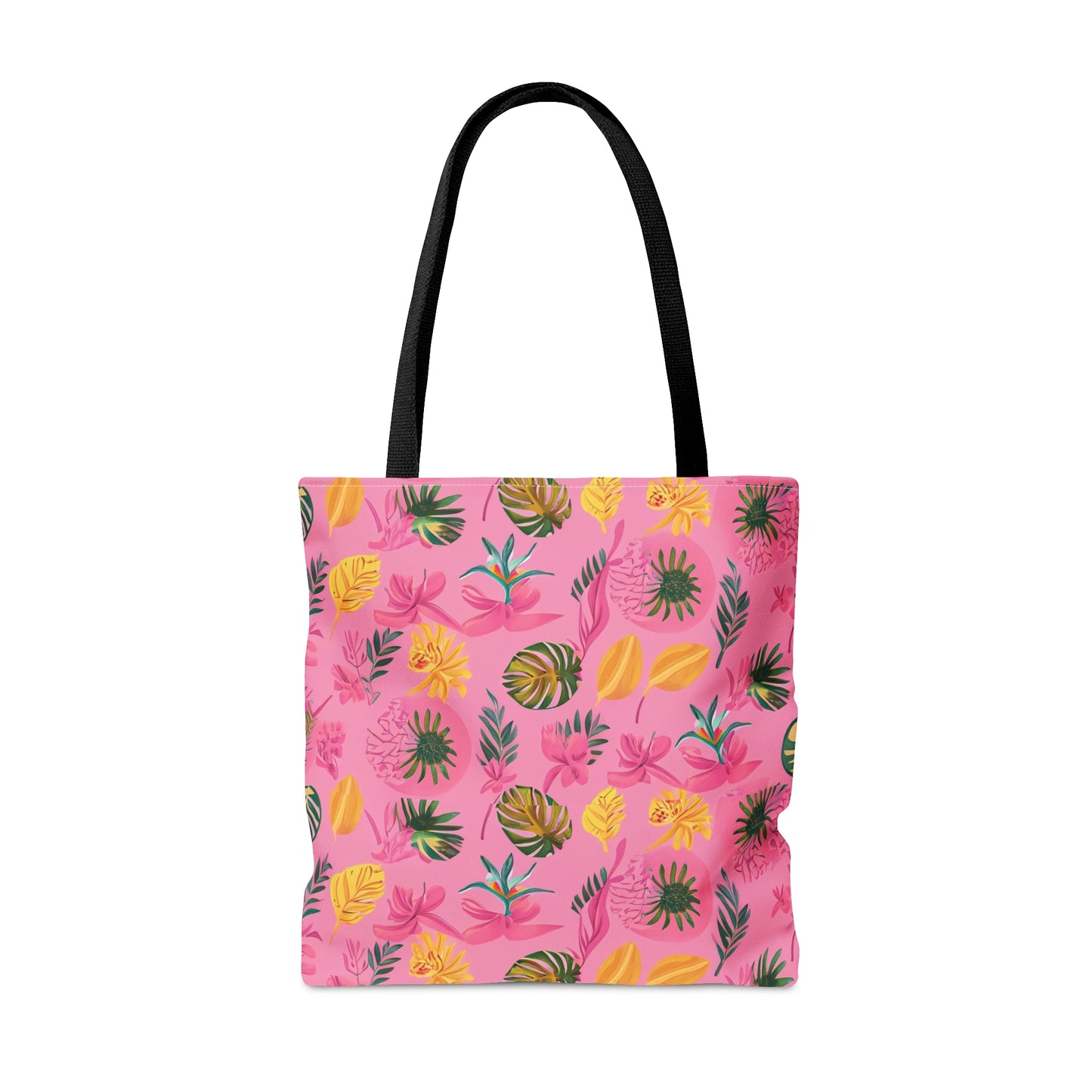 Tropical Joy: Pink Patterned Tote Bag