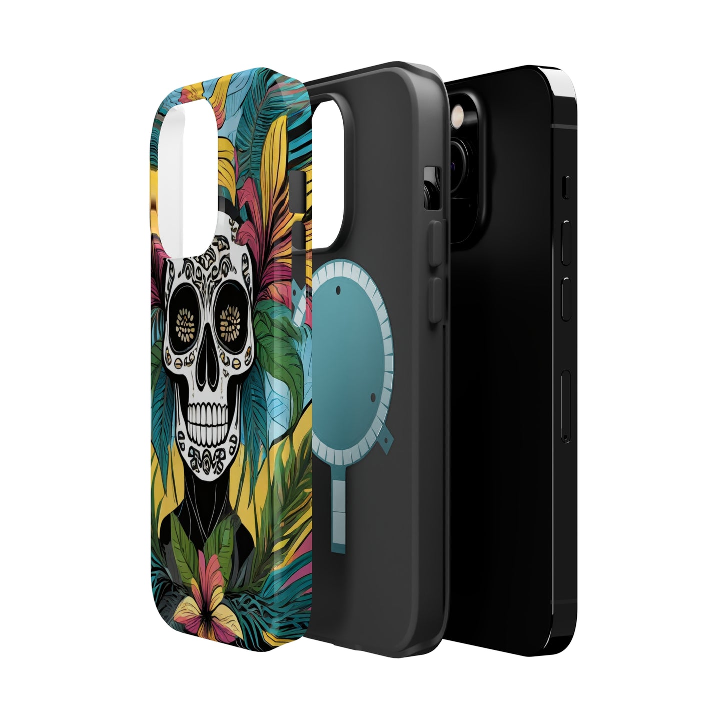 Tropical Rebellion: Jimmy Reefs Punk Floral Skull Phone Case