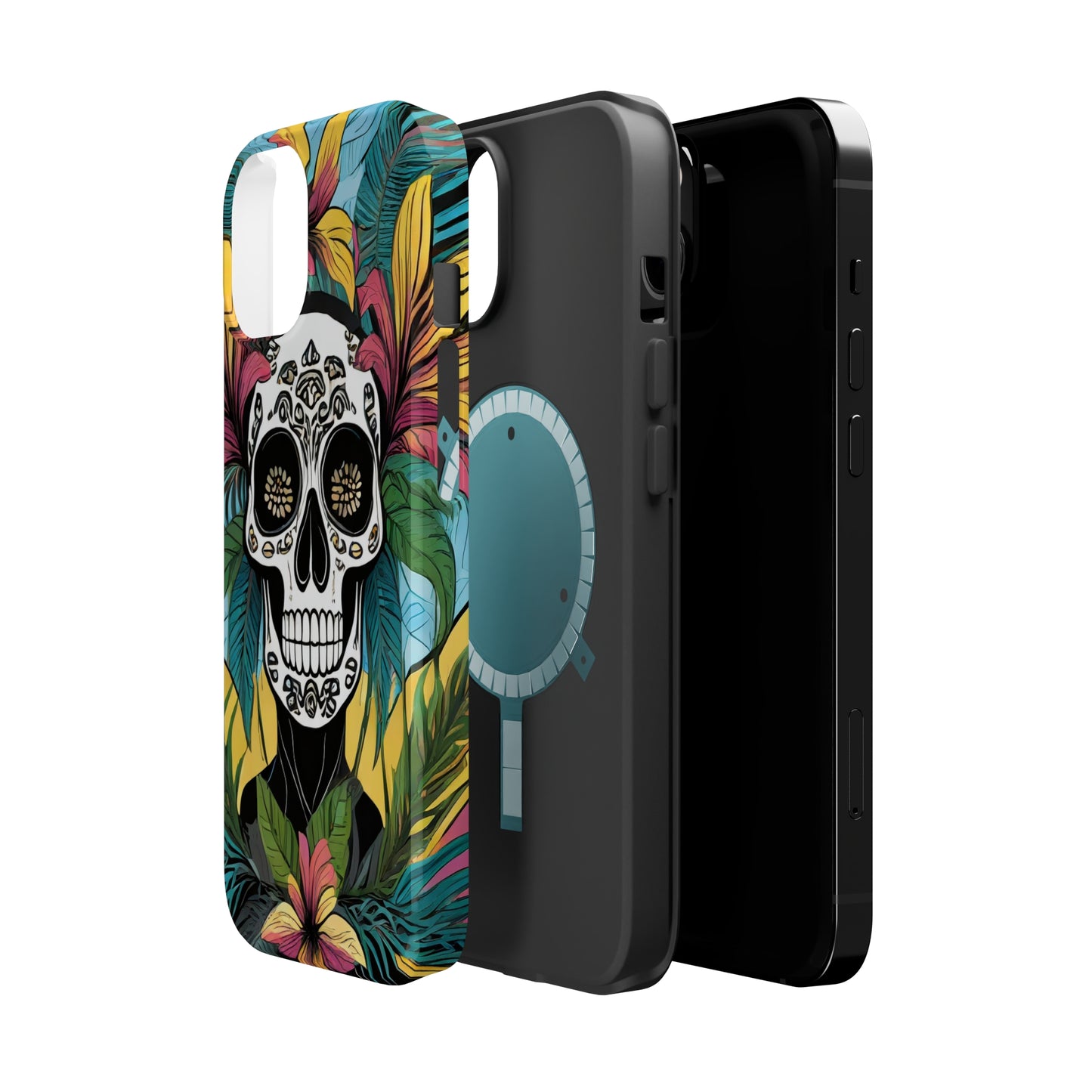 Tropical Rebellion: Jimmy Reefs Punk Floral Skull Phone Case