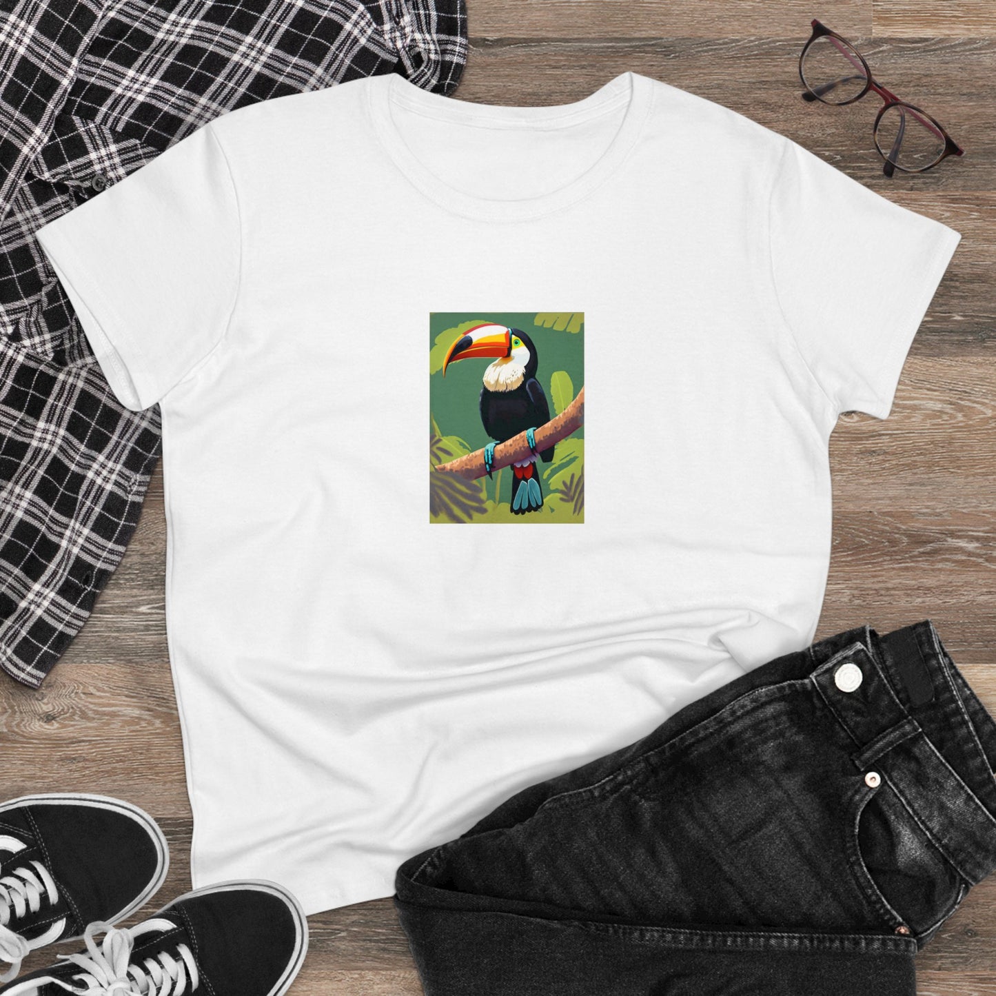 Toucan Splendor Women's Midweight Cotton Tee