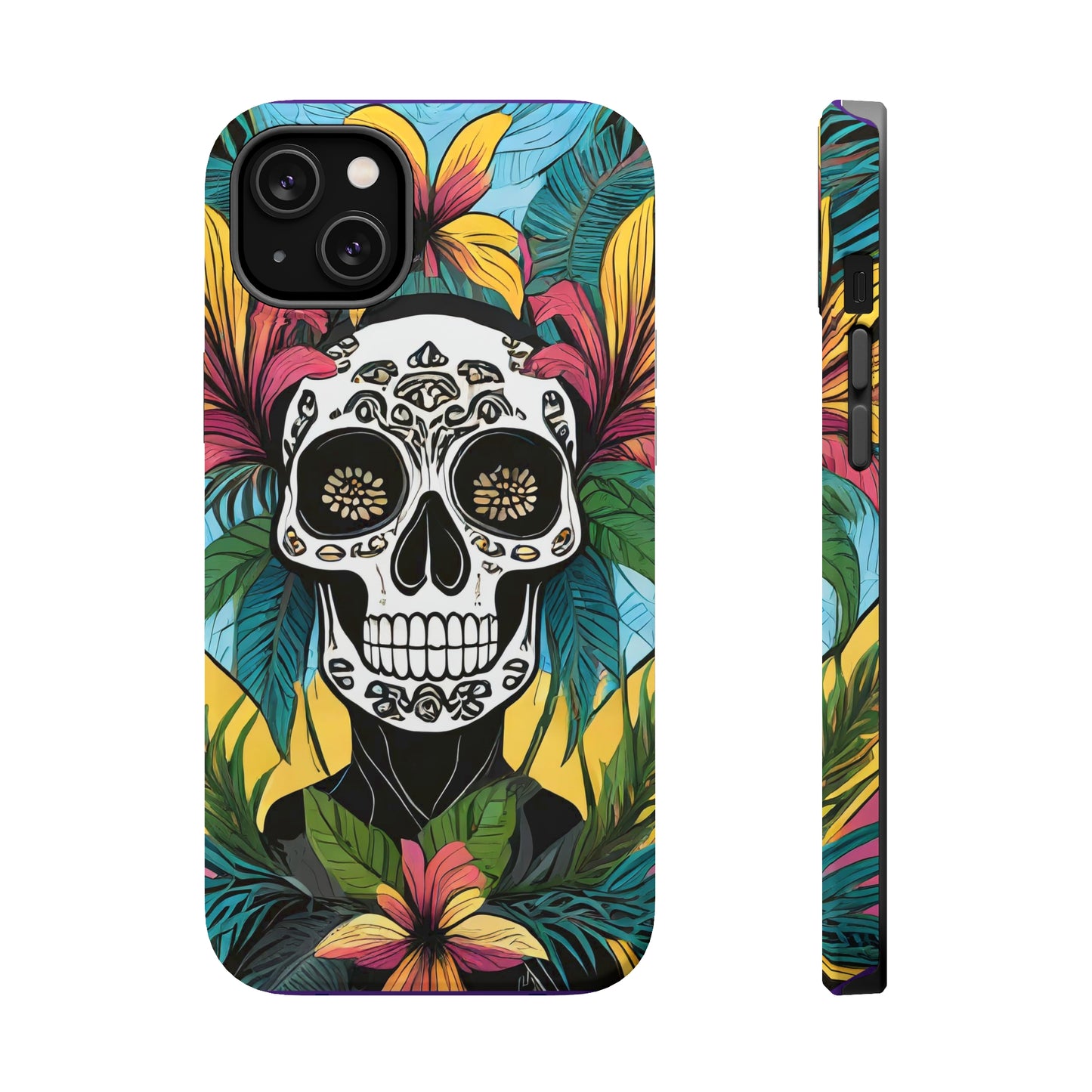 Tropical Rebellion: Jimmy Reefs Punk Floral Skull Phone Case