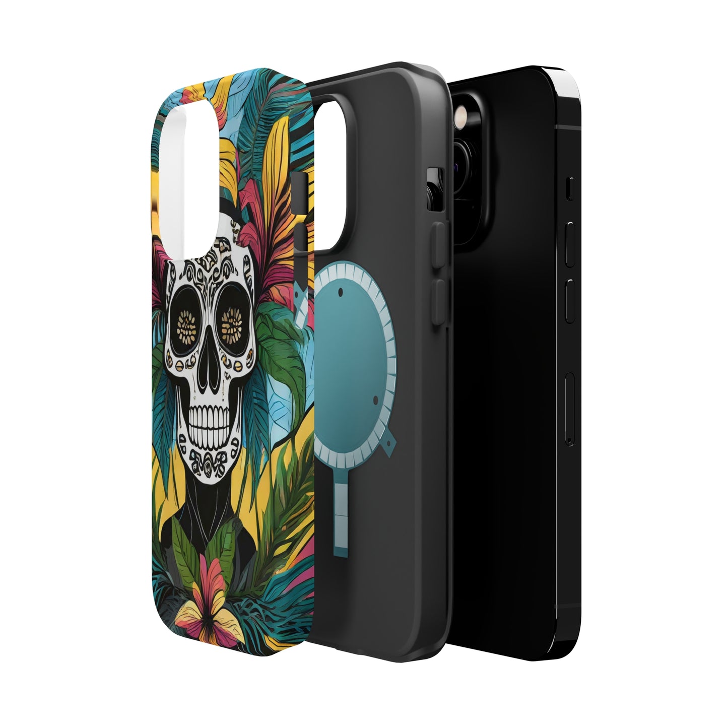 Tropical Rebellion: Jimmy Reefs Punk Floral Skull Phone Case