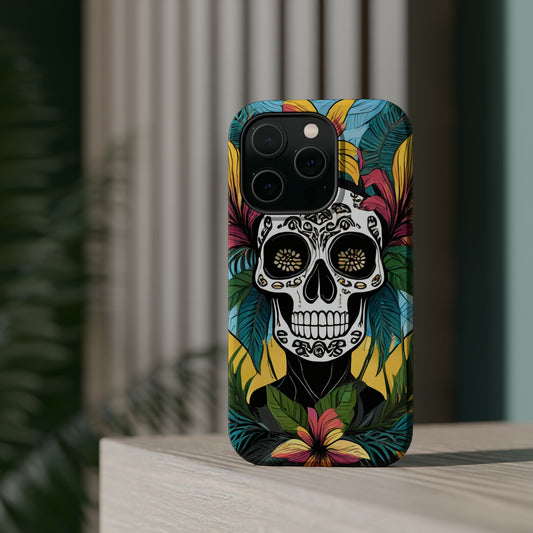 Tropical Rebellion: Jimmy Reefs Punk Floral Skull Phone Case