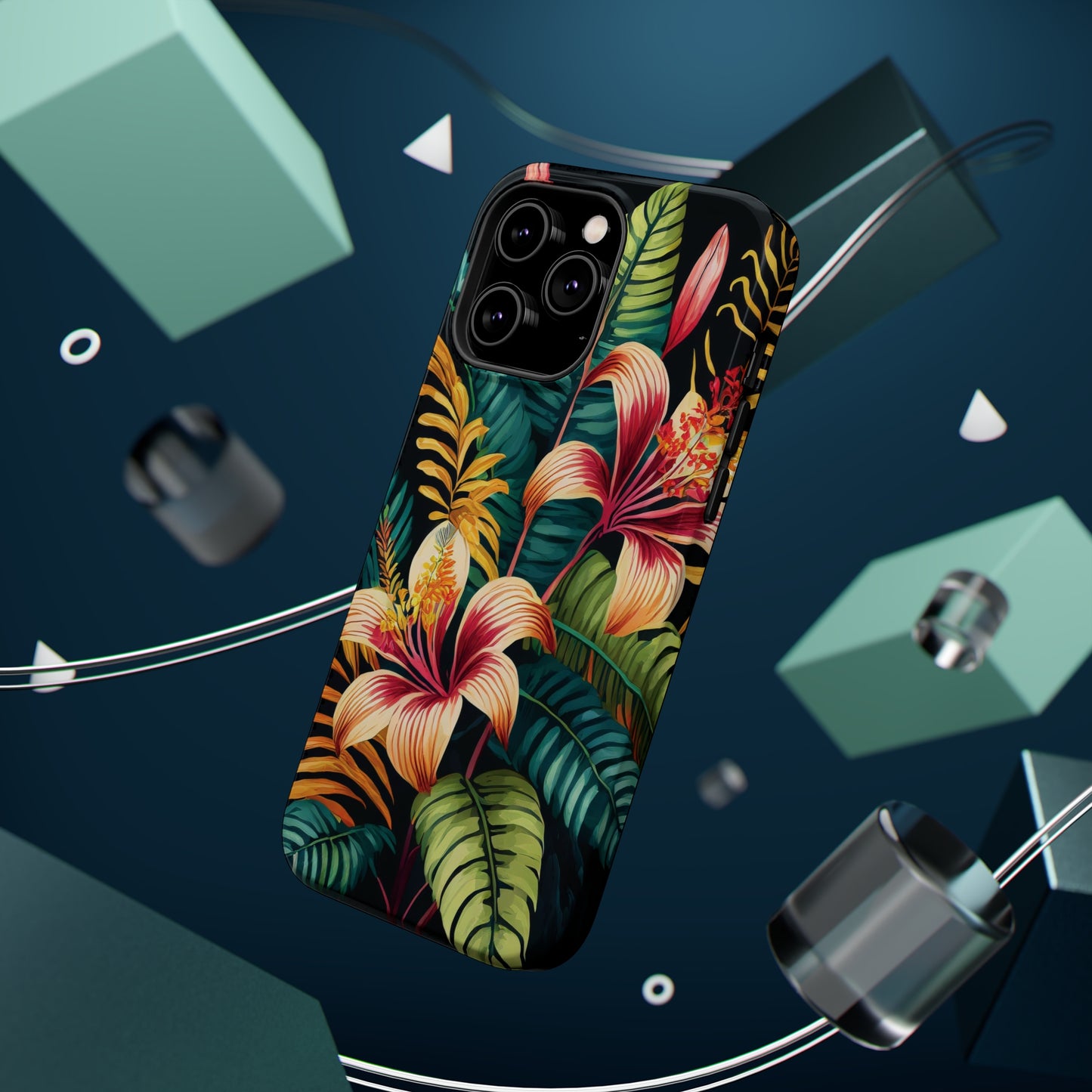Tropical Bloom Elegance: Jimmy Reefs Floral Fantasy MagSafe Tough Cases