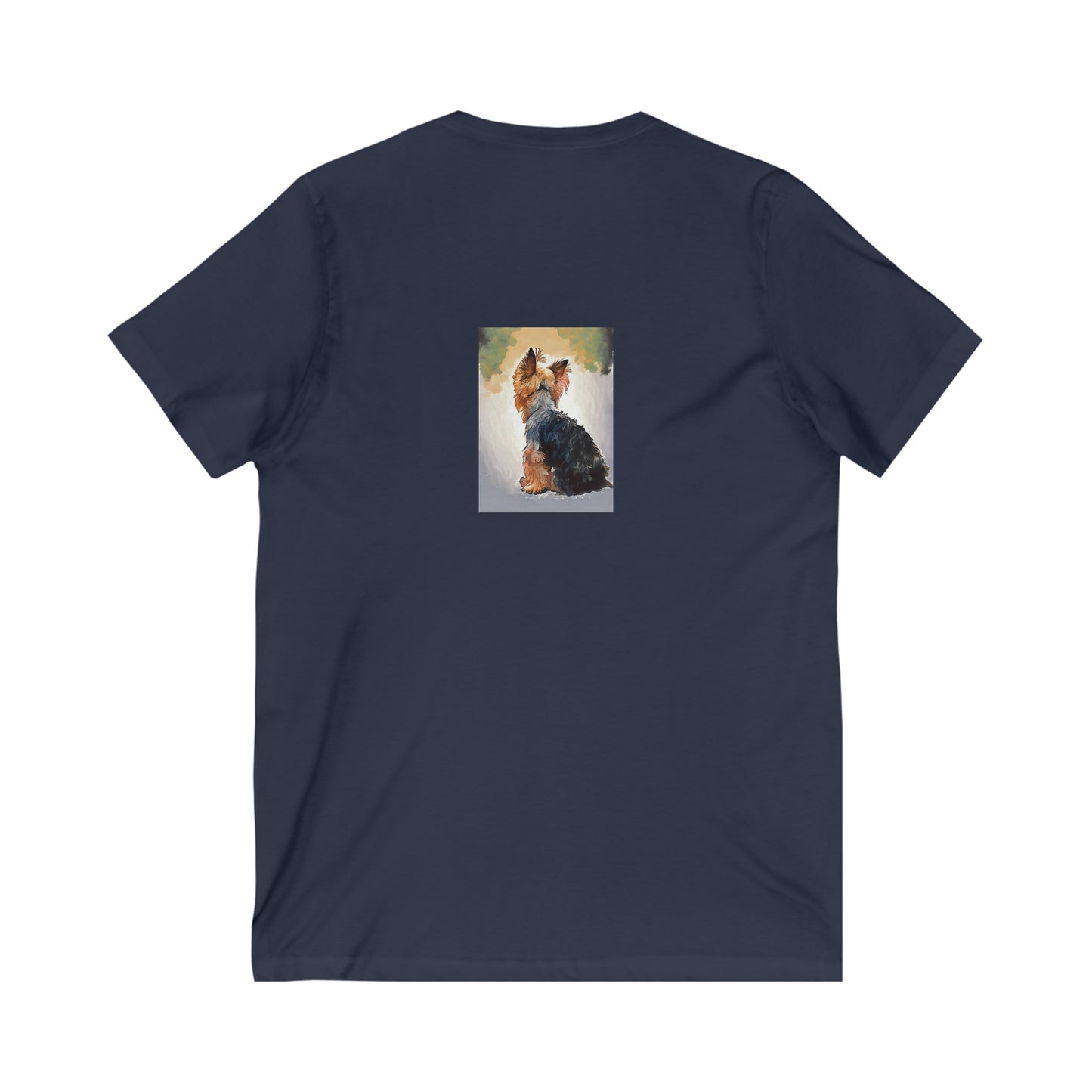 Corgi Duo Delight: Front & Back Canine Companion Short Sleeve V-Neck Tee