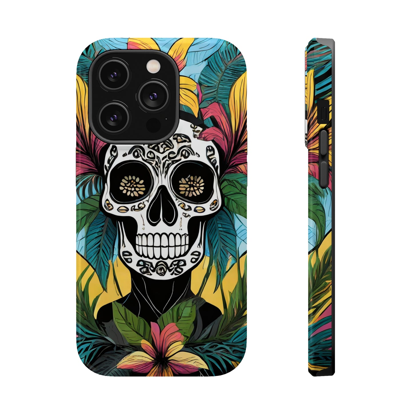 Tropical Rebellion: Jimmy Reefs Punk Floral Skull Phone Case