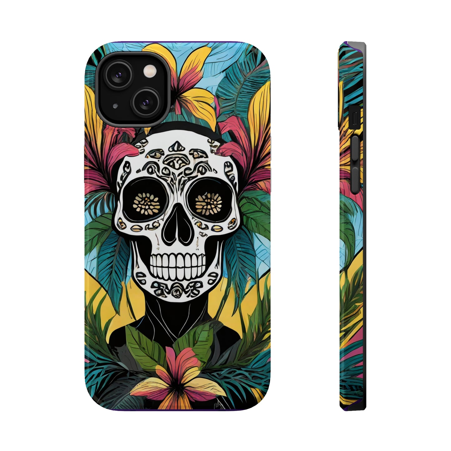 Tropical Rebellion: Jimmy Reefs Punk Floral Skull Phone Case