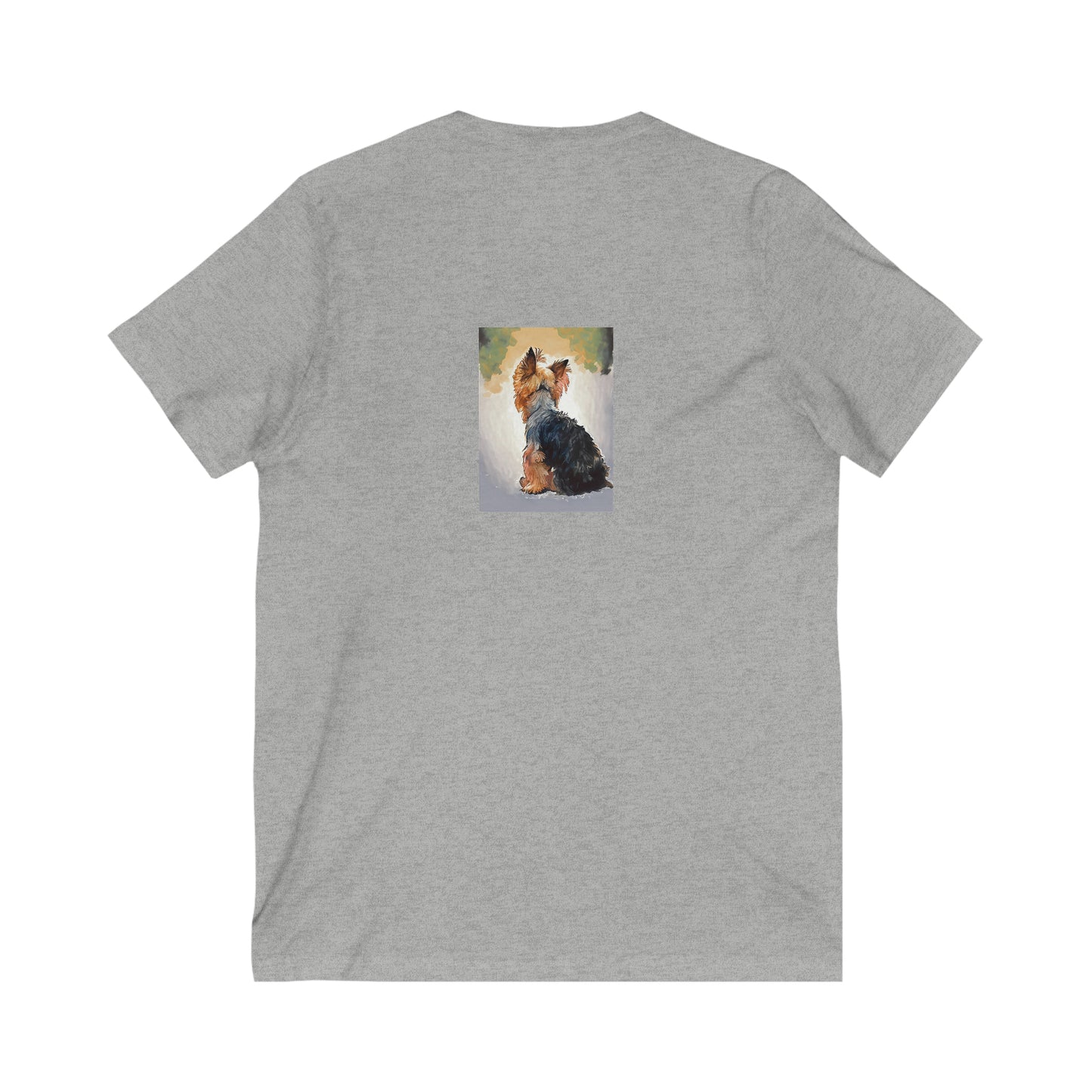 Corgi Duo Delight: Front & Back Canine Companion Short Sleeve V-Neck Tee