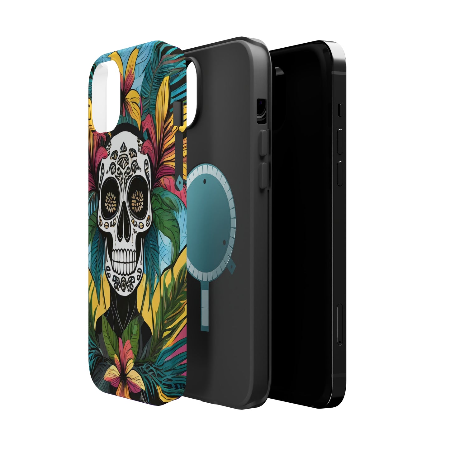 Tropical Rebellion: Jimmy Reefs Punk Floral Skull Phone Case