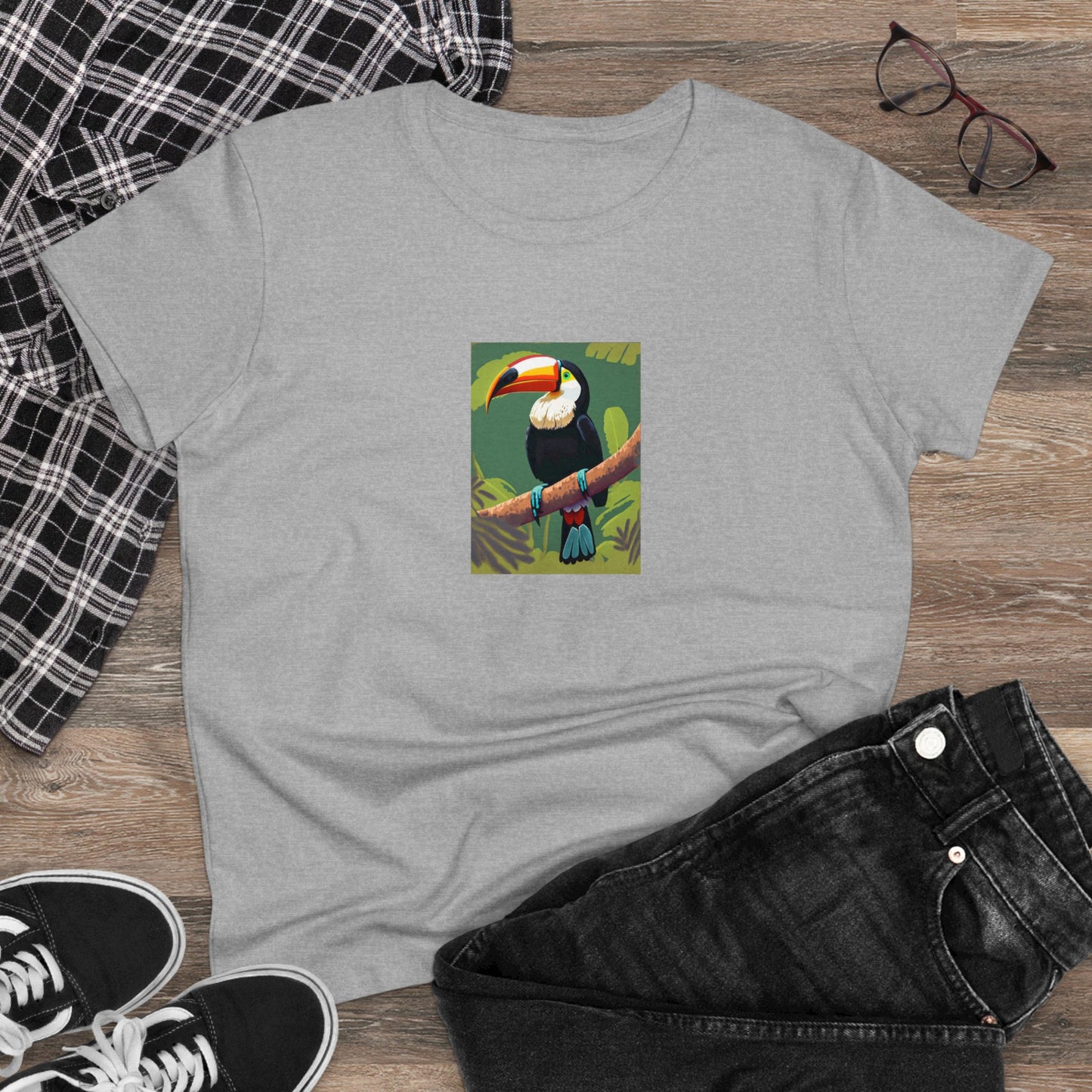 Toucan Splendor Women's Midweight Cotton Tee