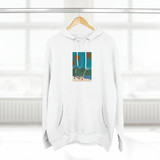 Tropical Haven: Jimmy Reefs Palm Paradise Premium Pullover Hoodie