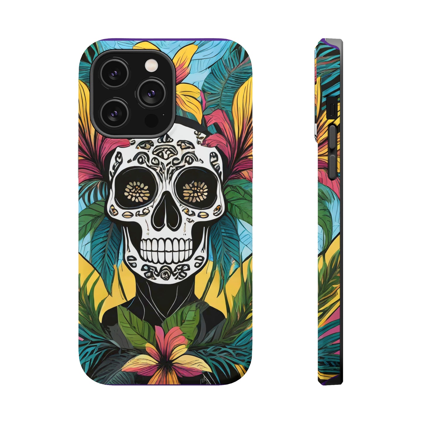Tropical Rebellion: Jimmy Reefs Punk Floral Skull Phone Case