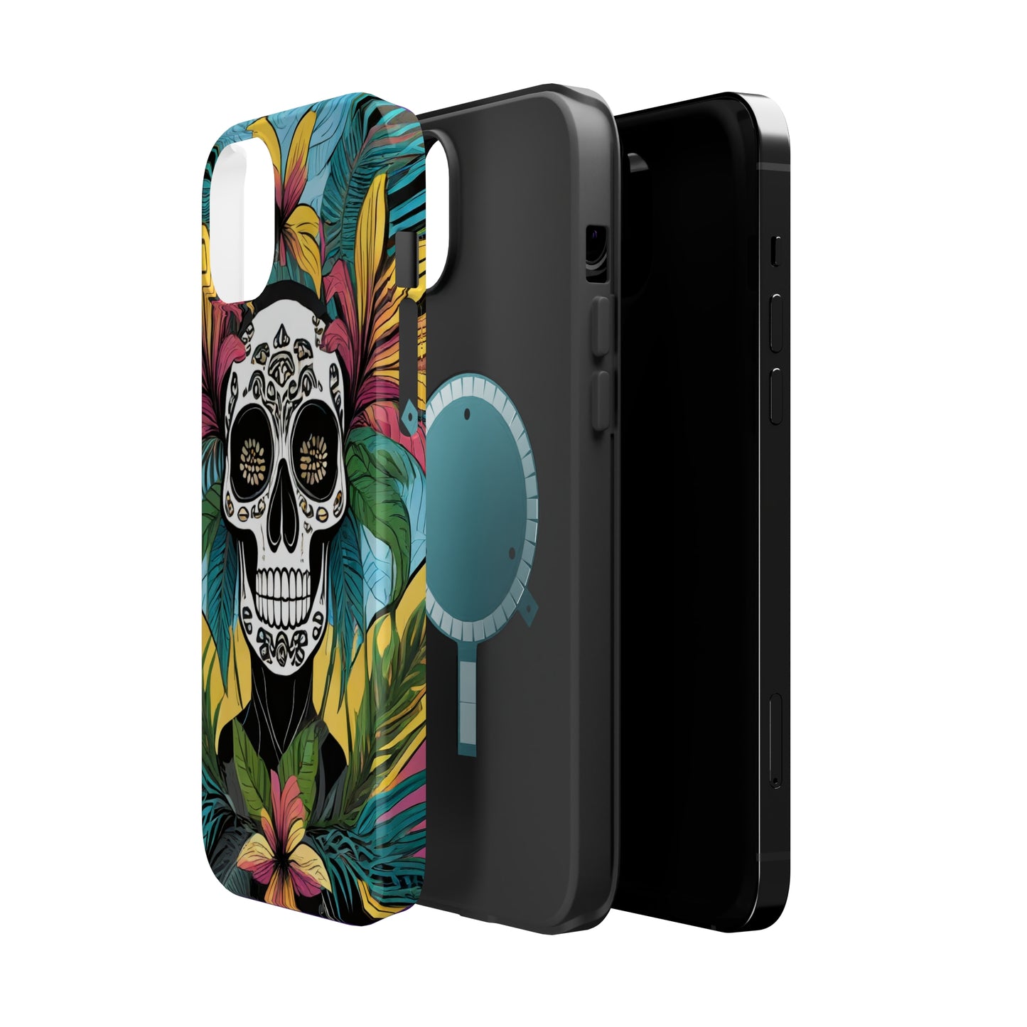 Tropical Rebellion: Jimmy Reefs Punk Floral Skull Phone Case