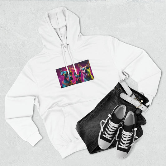 Neon Canine Streetstyle: Jimmy Reefs x Tom Mendez Cyberpunk Unisex Hoodie