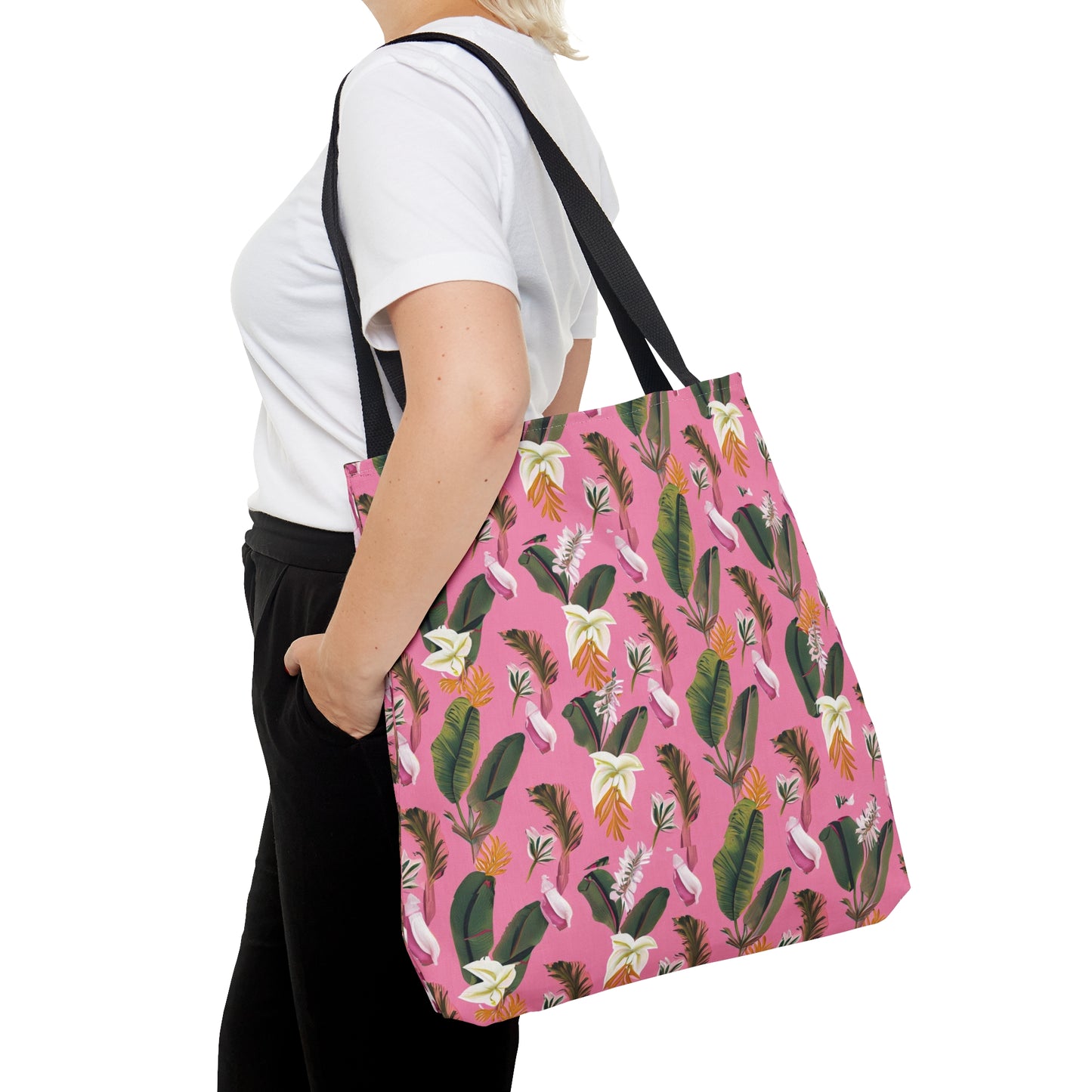 Tropical Rebellion: Pink Patterned Tote Bag