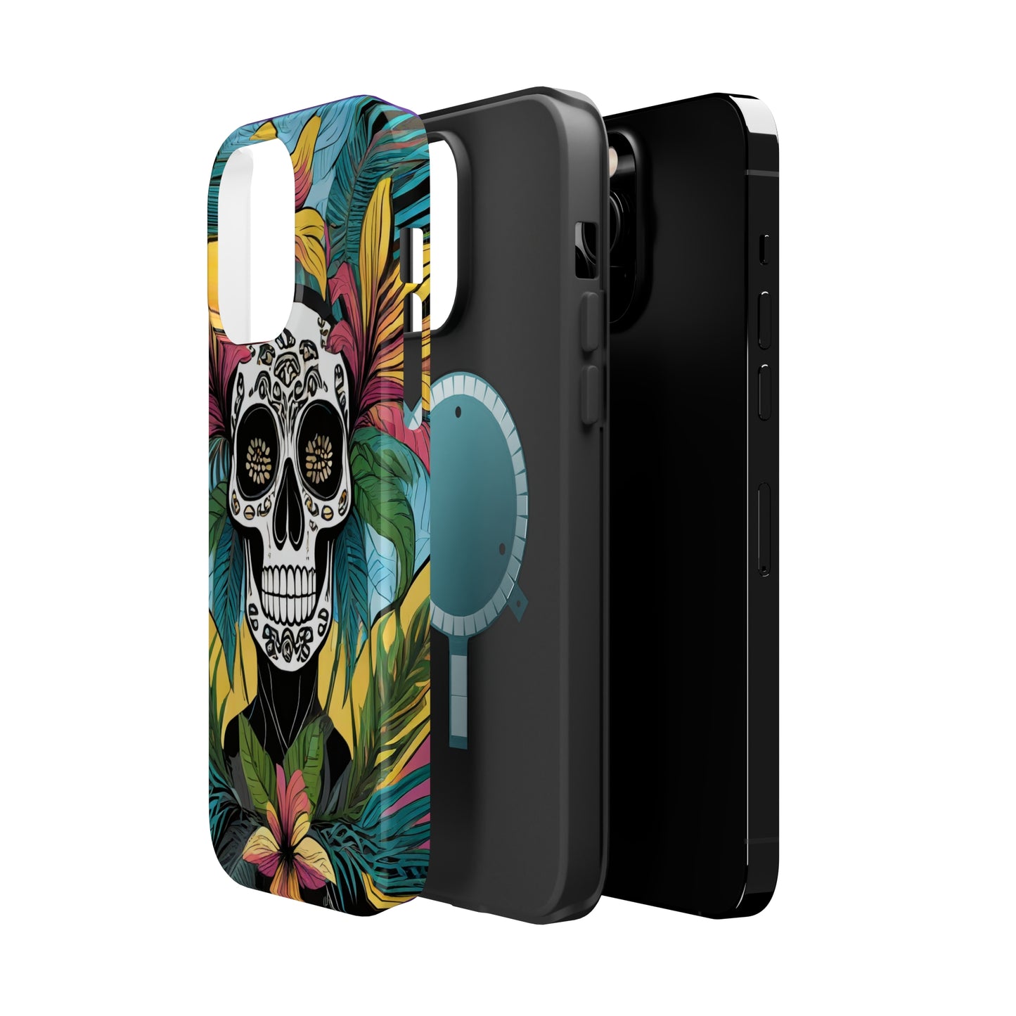 Tropical Rebellion: Jimmy Reefs Punk Floral Skull Phone Case